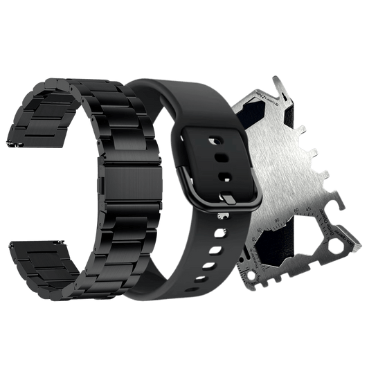 Edelstahl- & Sportband + Multitool